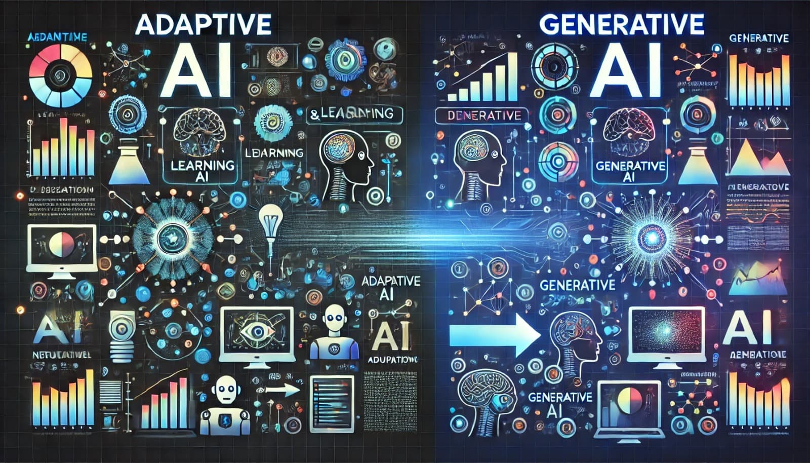What is the difference between Generative AI and adaptive AI?